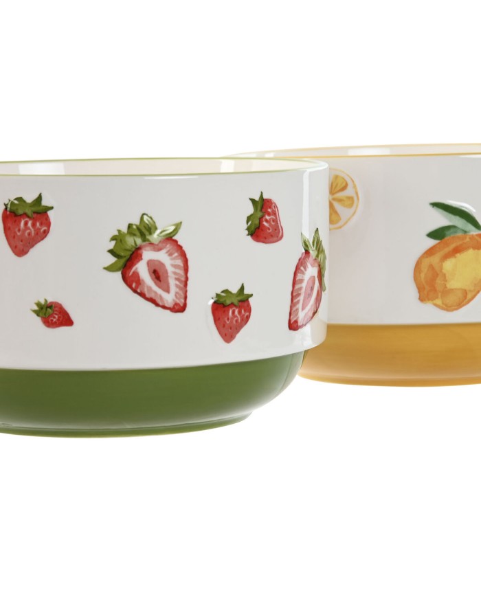 Insalatiera Home ESPRIT Giallo Rosso Verde Porcellana 21 x 21 x 12 cm (2 Unità) Insalatiera Home ESPRIT Giallo Rosso Verde Porcellana 21 x 21 x 12 cm (2 Unità)