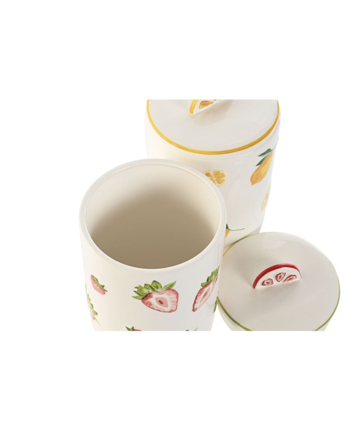 Barattolo Home ESPRIT Giallo Rosso Verde Moderno Frutta (2 Unità) Barattolo Home ESPRIT Giallo Rosso Verde Moderno Frutta (2 Unità)