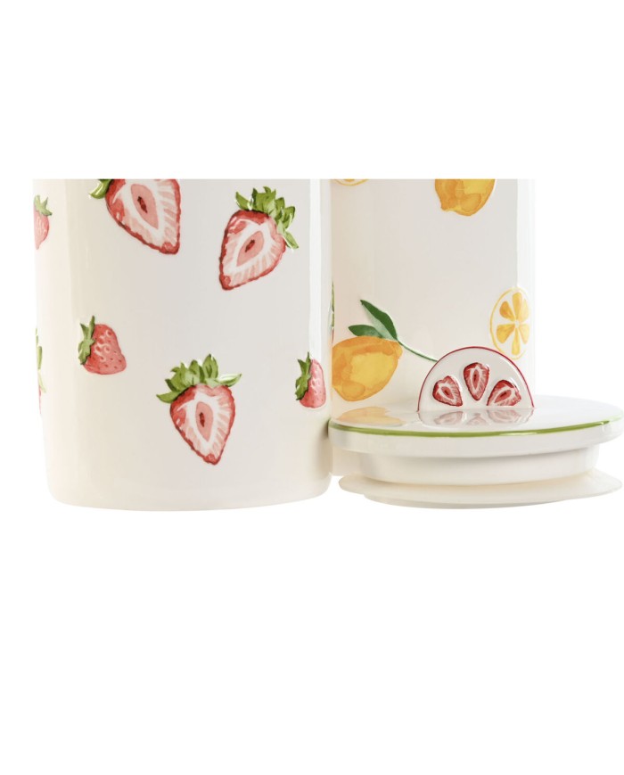 Barattolo Home ESPRIT Giallo Rosso Verde Moderno Frutta (2 Unità) Barattolo Home ESPRIT Giallo Rosso Verde Moderno Frutta (2 Unità)