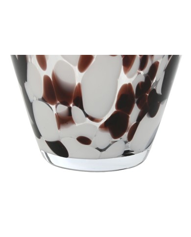 Vaso Home ESPRIT Bianco Marrone Cristallo Moderno 15,5 X 15,5 X 24,5 cm Vaso Home ESPRIT Bianco Marrone Cristallo Moderno 15,5 X 15,5 X 24,5 cm