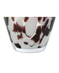 Vaso Home ESPRIT Bianco Marrone Cristallo Moderno 15,5 X 15,5 X 24,5 cm Vaso Home ESPRIT Bianco Marrone Cristallo Moderno 15,5 X 15,5 X 24,5 cm