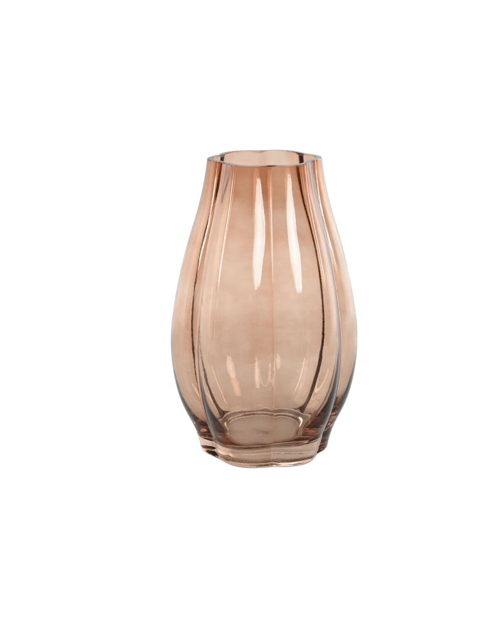 Vaso Home ESPRIT Ambra Cristallo Moderno 16 x 16 x 26 cm Vaso Home ESPRIT Ambra Cristallo Moderno 16 x 16 x 26 cm