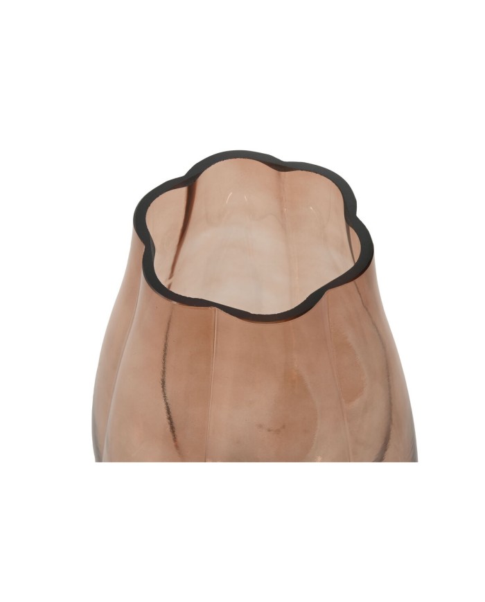 Vaso Home ESPRIT Ambra Cristallo Moderno 16 x 16 x 26 cm Vaso Home ESPRIT Ambra Cristallo Moderno 16 x 16 x 26 cm