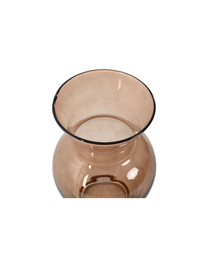 Vaso Home ESPRIT Ambra Cristallo Moderno 16 x 16 x 27 cm Vaso Home ESPRIT Ambra Cristallo Moderno 16 x 16 x 27 cm