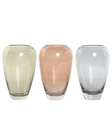 Vaso Home ESPRIT Azzurro Verde Ambra Cristallo Moderno 13 X 13 X 20,7 cm (3 Unità) Vaso Home ESPRIT Azzurro Verde Ambra Cristallo Moderno 13 X 13 X 20,7 cm (3 Unità)