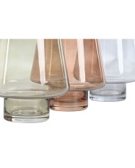 Vaso Home ESPRIT Azzurro Verde Ambra Cristallo Moderno 14,5 x 14,5 x 18 cm (3 Unità) Vaso Home ESPRIT Azzurro Verde Ambra Cristallo Moderno 14,5 x 14,5 x 18 cm (3 Unità)