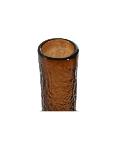 Vaso Home ESPRIT Marrone Cristallo Moderno 12,5 X 12,5 X 43,5 cm Vaso Home ESPRIT Marrone Cristallo Moderno 12,5 X 12,5 X 43,5 cm