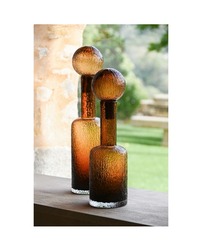 Vaso Home ESPRIT Marrone Cristallo Moderno 12,5 X 12,5 X 43,5 cm Vaso Home ESPRIT Marrone Cristallo Moderno 12,5 X 12,5 X 43,5 cm