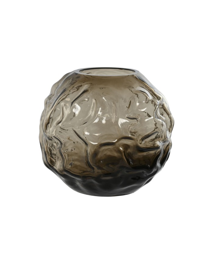 Vaso Home ESPRIT Marrone scuro Cristallo Moderno 21,5 x 21,5 x 19 cm Vaso Home ESPRIT Marrone scuro Cristallo Moderno 21,5 x 21,5 x 19 cm