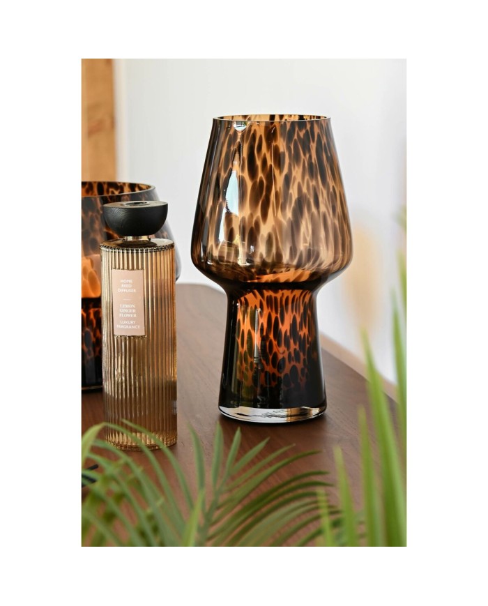 Vaso Home ESPRIT Marrone Nero Cristallo Moderno 16,5 x 16,5 x 29 cm Vaso Home ESPRIT Marrone Nero Cristallo Moderno 16,5 x 16,5 x 29 cm