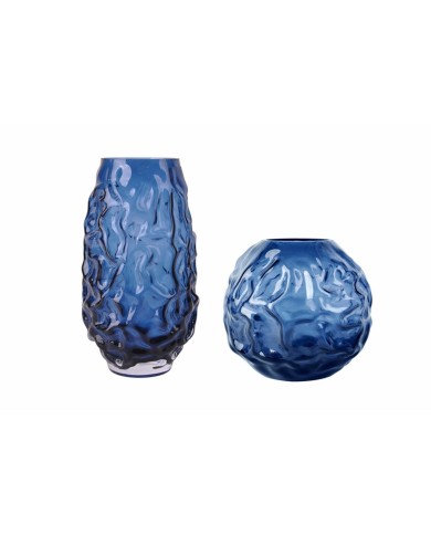 Vaso Home ESPRIT Azzurro Cristallo Moderno 21,5 x 21,5 x 19 cm Vaso Home ESPRIT Azzurro Cristallo Moderno 21,5 x 21,5 x 19 cm