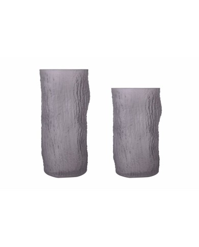 Vaso Home ESPRIT Grigio Cristallo Moderno 14 x 14 x 31,5 cm Vaso Home ESPRIT Grigio Cristallo Moderno 14 x 14 x 31,5 cm