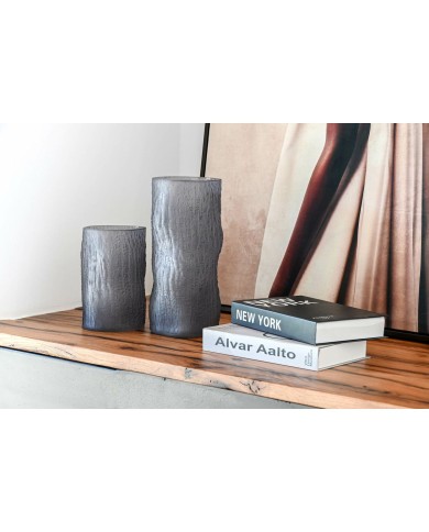 Vaso Home ESPRIT Grigio Cristallo Moderno 14 x 14 x 31,5 cm Vaso Home ESPRIT Grigio Cristallo Moderno 14 x 14 x 31,5 cm