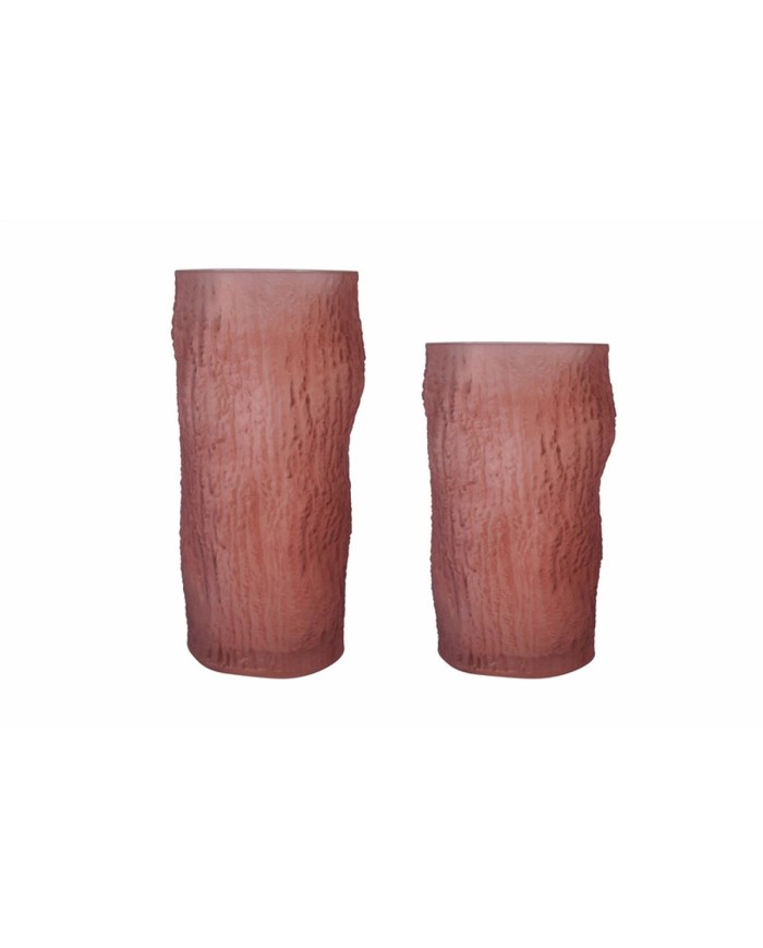 Vaso Home ESPRIT Terracotta Cristallo Moderno 14 x 14 x 31,5 cm Vaso Home ESPRIT Terracotta Cristallo Moderno 14 x 14 x 31,5 cm