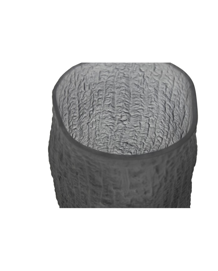 Vaso Home ESPRIT Grigio Cristallo Moderno 13 x 13 x 21 cm Vaso Home ESPRIT Grigio Cristallo Moderno 13 x 13 x 21 cm