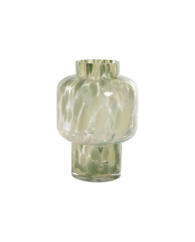 Vaso Home ESPRIT Verde Crema Cristallo Moderno 15 X 15 X 21,5 cm Vaso Home ESPRIT Verde Crema Cristallo Moderno 15 X 15 X 21,5 cm