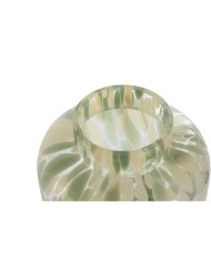 Vaso Home ESPRIT Verde Crema Cristallo Moderno 15 X 15 X 21,5 cm Vaso Home ESPRIT Verde Crema Cristallo Moderno 15 X 15 X 21,5 cm