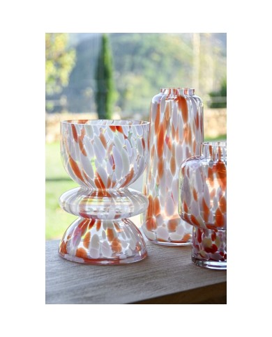 Vaso Home ESPRIT Crema Terracotta Cristallo Moderno 16 x 16 x 24 cm Vaso Home ESPRIT Crema Terracotta Cristallo Moderno 16 x 16 x 24 cm