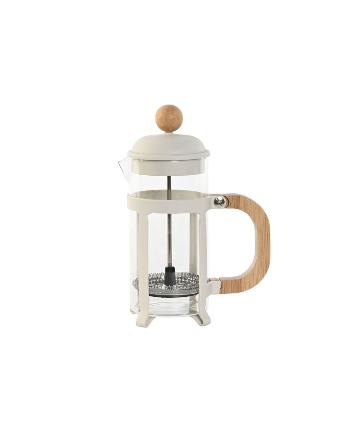 Caffettiera a Stantuffo Home ESPRIT Bianco Naturale Acciaio inossidabile polipropilene 350 ml 13 x 8 x 19 cm Caffettiera a Stantuffo Home ESPRIT Bianco Naturale Acciaio inossidabile polipropilene 350 ml 13 x 8 x 19 cm