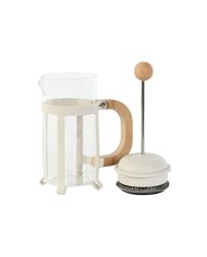 Caffettiera a Stantuffo Home ESPRIT Bianco Naturale Acciaio inossidabile polipropilene 350 ml 13 x 8 x 19 cm Caffettiera a Stantuffo Home ESPRIT Bianco Naturale Acciaio inossidabile polipropilene 350 ml 13 x 8 x 19 cm