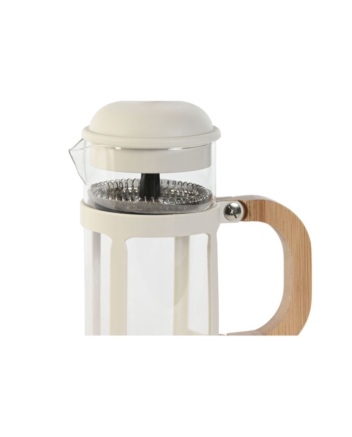 Caffettiera a Stantuffo Home ESPRIT Bianco Naturale Acciaio inossidabile polipropilene 350 ml 13 x 8 x 19 cm Caffettiera a Stantuffo Home ESPRIT Bianco Naturale Acciaio inossidabile polipropilene 350 ml 13 x 8 x 19 cm