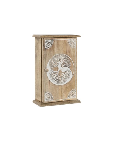 Armadietto portachiavi Home ESPRIT Bianco Naturale 18 x 7,5 x 28 cm Armadietto portachiavi Home ESPRIT Bianco Naturale 18 x 7,5 x 28 cm