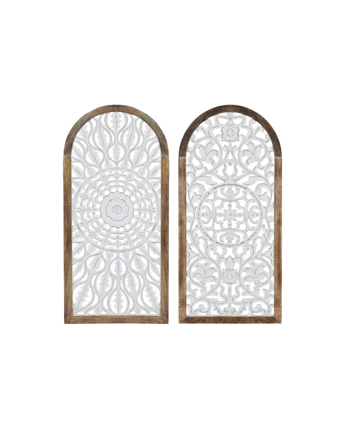 Decorazione da Parete Home ESPRIT Bianco Naturale Mandala Arabo 45 x 3,3 x 95 cm (2 Unità) Decorazione da Parete Home ESPRIT Bianco Naturale Mandala Arabo 45 x 3,3 x 95 cm (2 Unità)