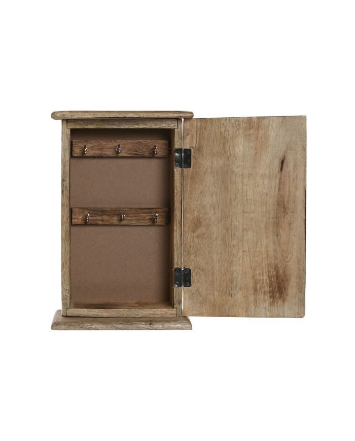 Armadietto portachiavi Home ESPRIT Bianco Naturale 18 x 7,5 x 28 cm