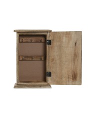 Armadietto portachiavi Home ESPRIT Bianco Naturale 18 x 7,5 x 28 cm