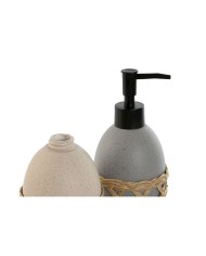Dispenser di Sapone Home ESPRIT Grigio Crema Dolomite (2 Unità) Dispenser di Sapone Home ESPRIT Grigio Crema Dolomite (2 Unità)