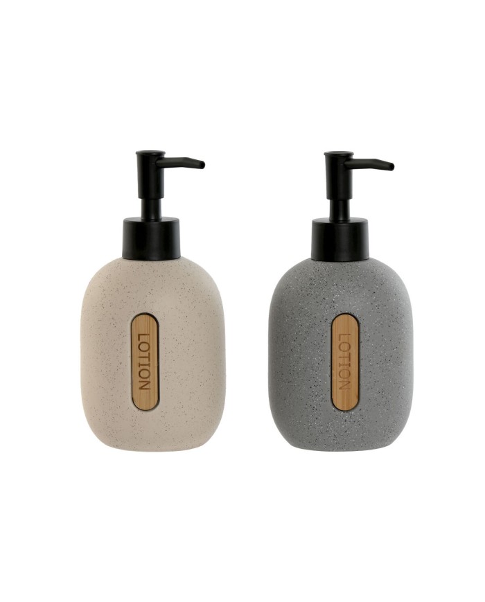 Dispenser di Sapone Home ESPRIT Nero Grigio Crema ABS Dolomite (2 Unità) Dispenser di Sapone Home ESPRIT Nero Grigio Crema ABS Dolomite (2 Unità)