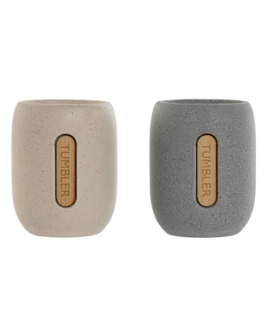 Portaspazzolini da Denti Home ESPRIT Grigio Crema Dolomite 8,5 x 7 x 11 cm (2 Unità) Portaspazzolini da Denti Home ESPRIT Grigio Crema Dolomite 8,5 x 7 x 11 cm (2 Unità)