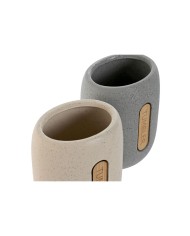 Portaspazzolini da Denti Home ESPRIT Grigio Crema Dolomite 8,5 x 7 x 11 cm (2 Unità) Portaspazzolini da Denti Home ESPRIT Grigio Crema Dolomite 8,5 x 7 x 11 cm (2 Unità)
