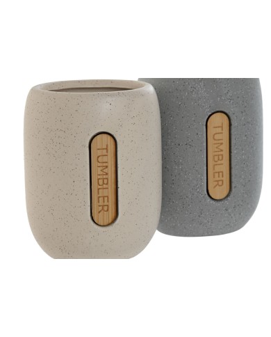 Portaspazzolini da Denti Home ESPRIT Grigio Crema Dolomite 8,5 x 7 x 11 cm (2 Unità) Portaspazzolini da Denti Home ESPRIT Grigio Crema Dolomite 8,5 x 7 x 11 cm (2 Unità)