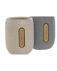 Portaspazzolini da Denti Home ESPRIT Grigio Crema Dolomite 8,5 x 7 x 11 cm (2 Unità) Portaspazzolini da Denti Home ESPRIT Grigio Crema Dolomite 8,5 x 7 x 11 cm (2 Unità)