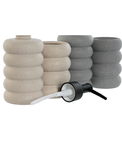 Dispenser di Sapone Home ESPRIT Nero Grigio Crema ABS Dolomite 7 x 7 x 17,5 cm (2 Unità) Dispenser di Sapone Home ESPRIT Nero Grigio Crema ABS Dolomite 7 x 7 x 17,5 cm (2 Unità)