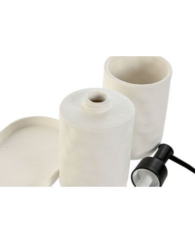 Set da Bagno Home ESPRIT Bianco ABS Dolomite 17,5 x 9,5 x 18 cm 3 Pezzi Set da Bagno Home ESPRIT Bianco ABS Dolomite 17,5 x 9,5 x 18 cm 3 Pezzi