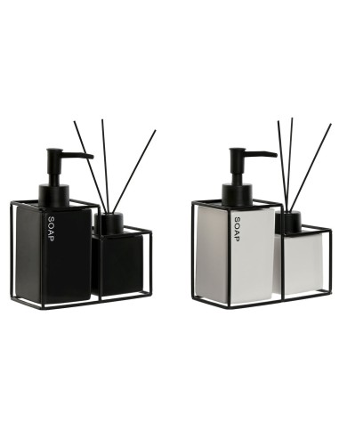 Set da Bagno Home ESPRIT Bianco Nero Metallo Dolomite 14,5 x 8 x 17 cm 2 Pezzi (2 Unità) Set da Bagno Home ESPRIT Bianco Nero Metallo Dolomite 14,5 x 8 x 17 cm 2 Pezzi (2 Unità)