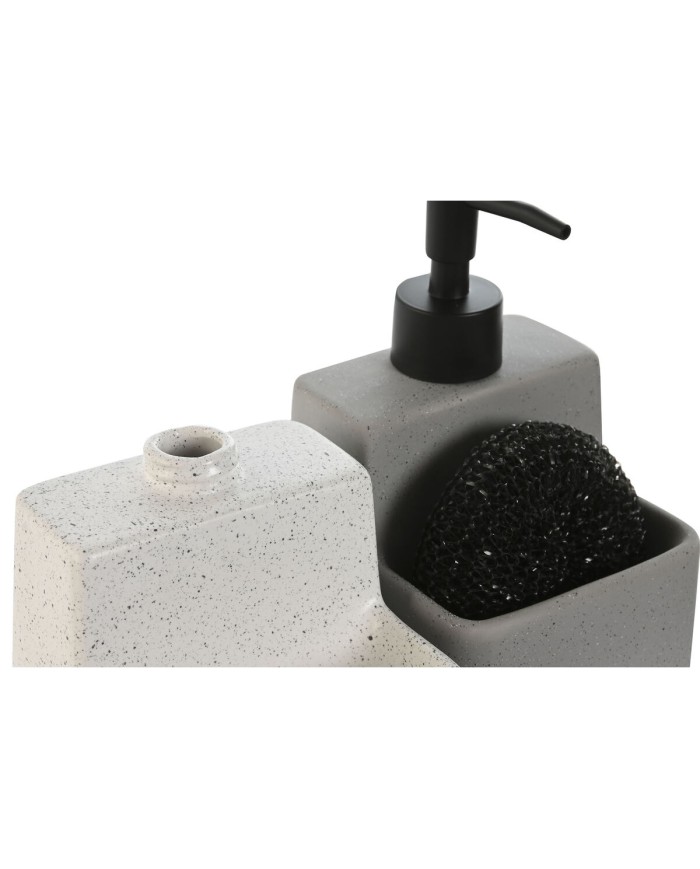 Portasapone Home ESPRIT Bianco Grigio ABS Dolomite (2 Unità) Portasapone Home ESPRIT Bianco Grigio ABS Dolomite (2 Unità)