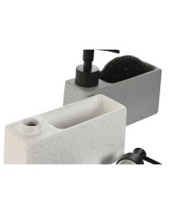 Portasapone Home ESPRIT Bianco Grigio ABS Dolomite (2 Unità) Portasapone Home ESPRIT Bianco Grigio ABS Dolomite (2 Unità)