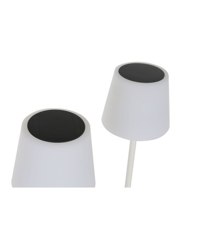 Lampada ad energia solare Home ESPRIT Nero 25 x 25 x 140 cm