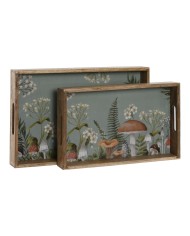 Set di Vassoi Home ESPRIT Azzurro Naturale Legno di mango 43,5 x 27 x 5,5 cm (2 Unità) Set di Vassoi Home ESPRIT Azzurro Naturale Legno di mango 43,5 x 27 x 5,5 cm (2 Unità)