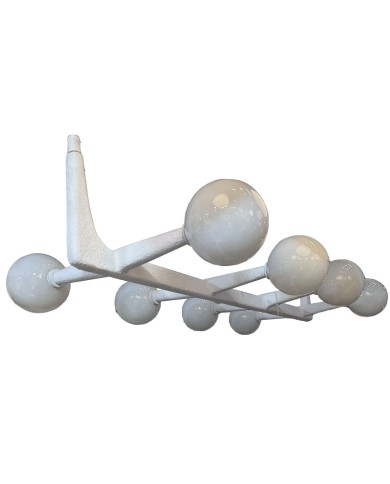 Lampadario Home ESPRIT Bianco Metallo Cristallo 110 x 45 x 23 cm