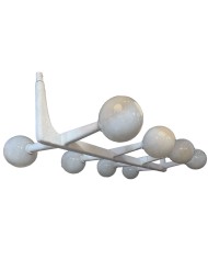 Lampadario Home ESPRIT Bianco Metallo Cristallo 110 x 45 x 23 cm Lampadario Home ESPRIT Bianco Metallo Cristallo 110 x 45 x 23 cm