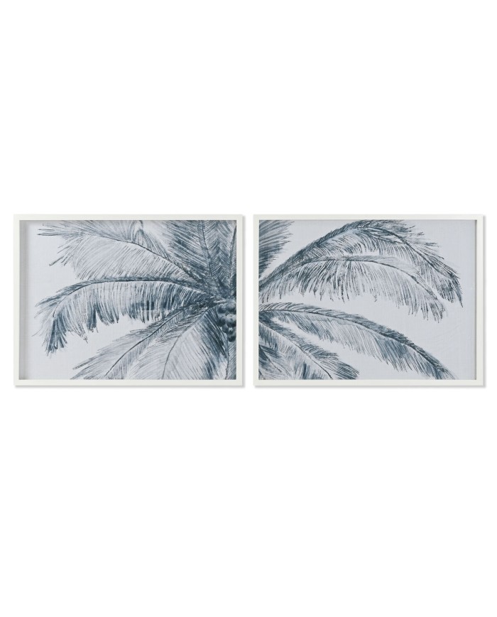 Quadro Home ESPRIT Azzurro Bianco Palme Mediterraneo 80 x 2 x 60 cm (2 Unità) Quadro Home ESPRIT Azzurro Bianco Palme Mediterraneo 80 x 2 x 60 cm (2 Unità)