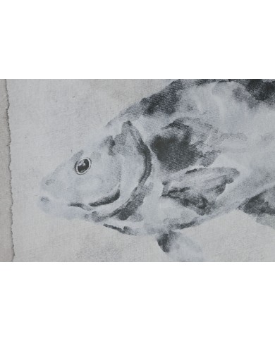 Quadro Home ESPRIT Grigio Pesce (4 Unità)