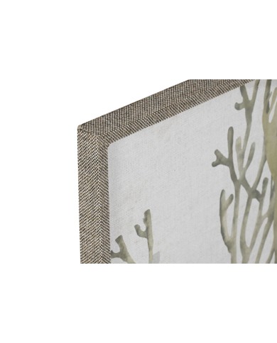 Quadro Home ESPRIT Verde Corallo Mediterraneo 45 x 2 x 60 cm (2 Unità)