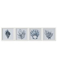 Quadro Home ESPRIT Corallo 35 x 2 x 45 cm (9 Unità)