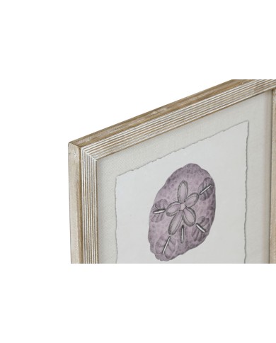 Quadro Home ESPRIT Corallo 35 x 2 x 45 cm (9 Unità)