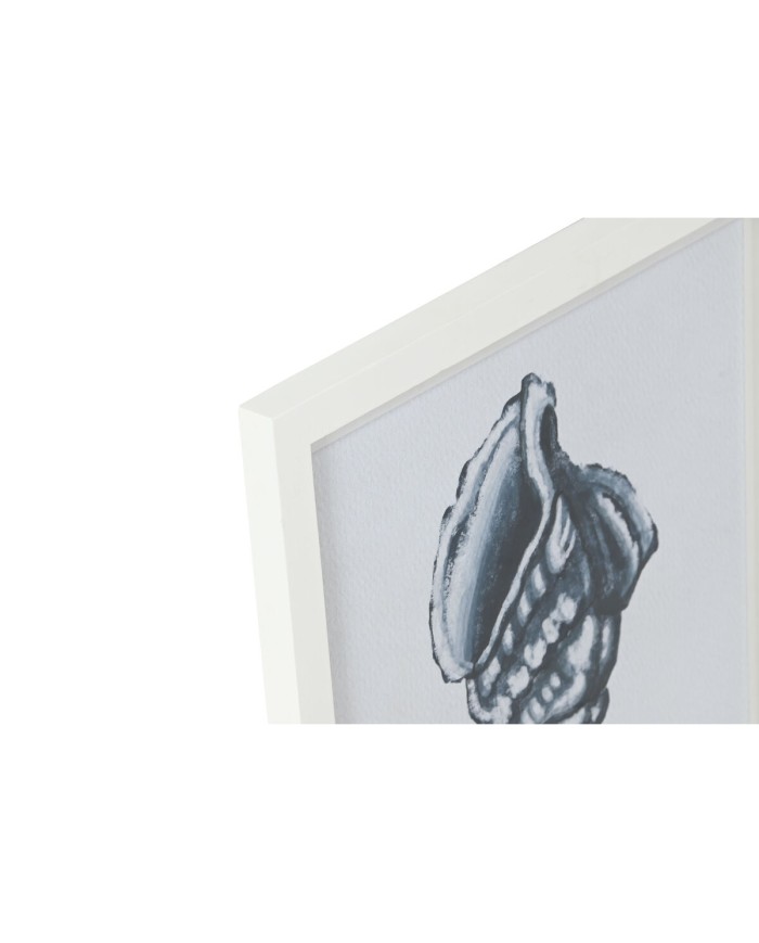 Quadro Home ESPRIT Azzurro Bianco Mediterraneo 35 x 2 x 35 cm (4 Unità)